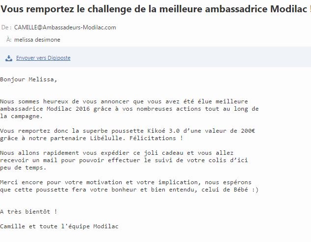 mamanaufoyer2's tweet photo. Meilleure #ambassadricemodilac 2016, gain fabuleux, une poussette #Kikoe de #libelulle !!!! #montroucous #modilac https://t.co/CMSScdo1Gx