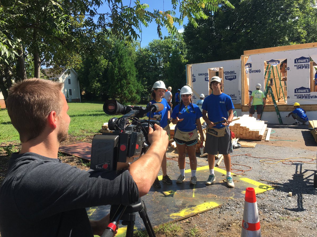 GF_interact's tweet image. Declan, Ashley, and Thompson being interviewed for the 6:00 news!