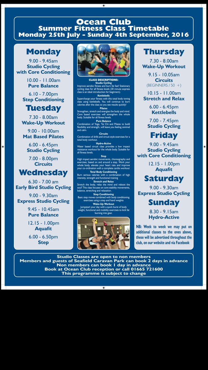 TheOceanClub1's tweet photo. New fitness timetable out now! https://t.co/lCME3Sj3y9