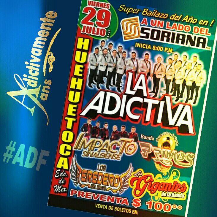 MariaOct17's tweet photo. Hoy en Huehuetoca Edo. de Méx. Se presenta @adictivaoficial con su reciente sencillo #TeDirán @LaAdictivaFans #ADF https://t.co/Ae7rhQkLy9