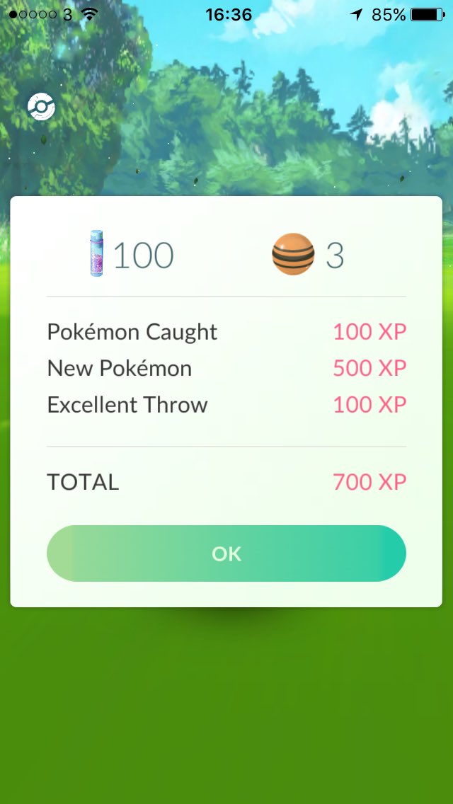 _willfitness's tweet image. My first Excellent throw, and w/ a Great Ball &amp;amp; Razzberry . Wasn't risking it 😅 #PokemonGO #ExcellentThrow #Mystic