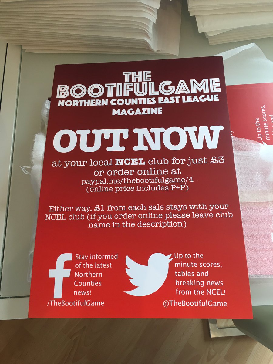 TheBootifulGame's tweet photo. BREAKING NEWS!

Issue 1 will be available TONIGHT at @CleeTownFC vs @northferribyutd at @LindenHomesClub! https://t.co/1X0fkmZQLy