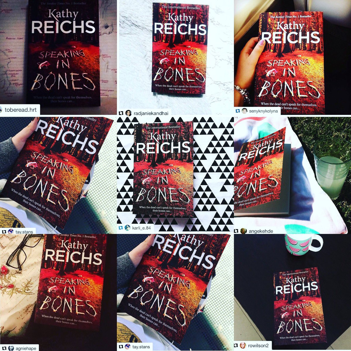 KathyReichs's tweet photo. Good news for the #UK! Speaking in Bones now available in paperback.  Enjoy. https://t.co/F8A1cOPCyy