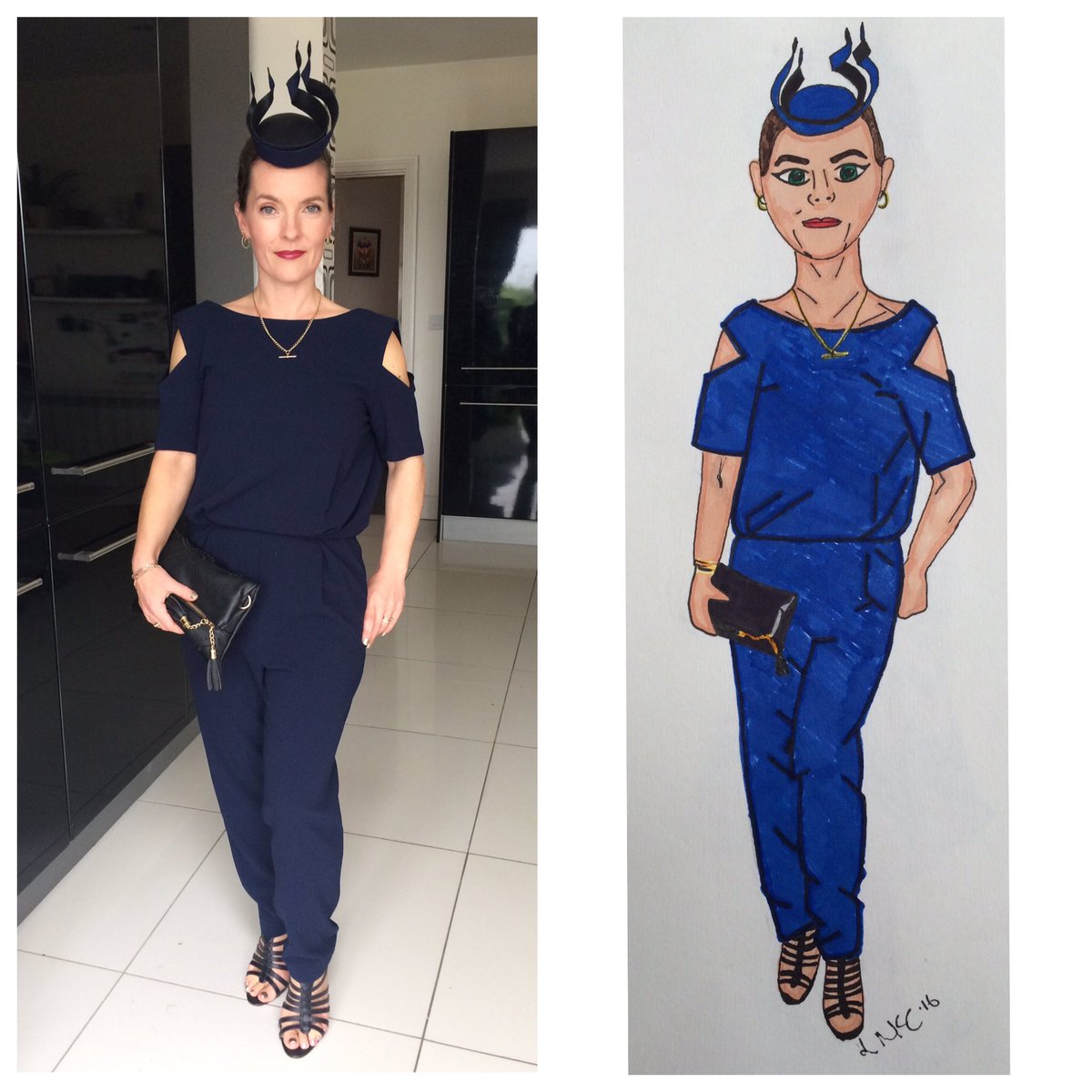 Super excited!My 13 year old daughter tried her hand at #fashionillustration.This is 1of3. Totally smitten! #style