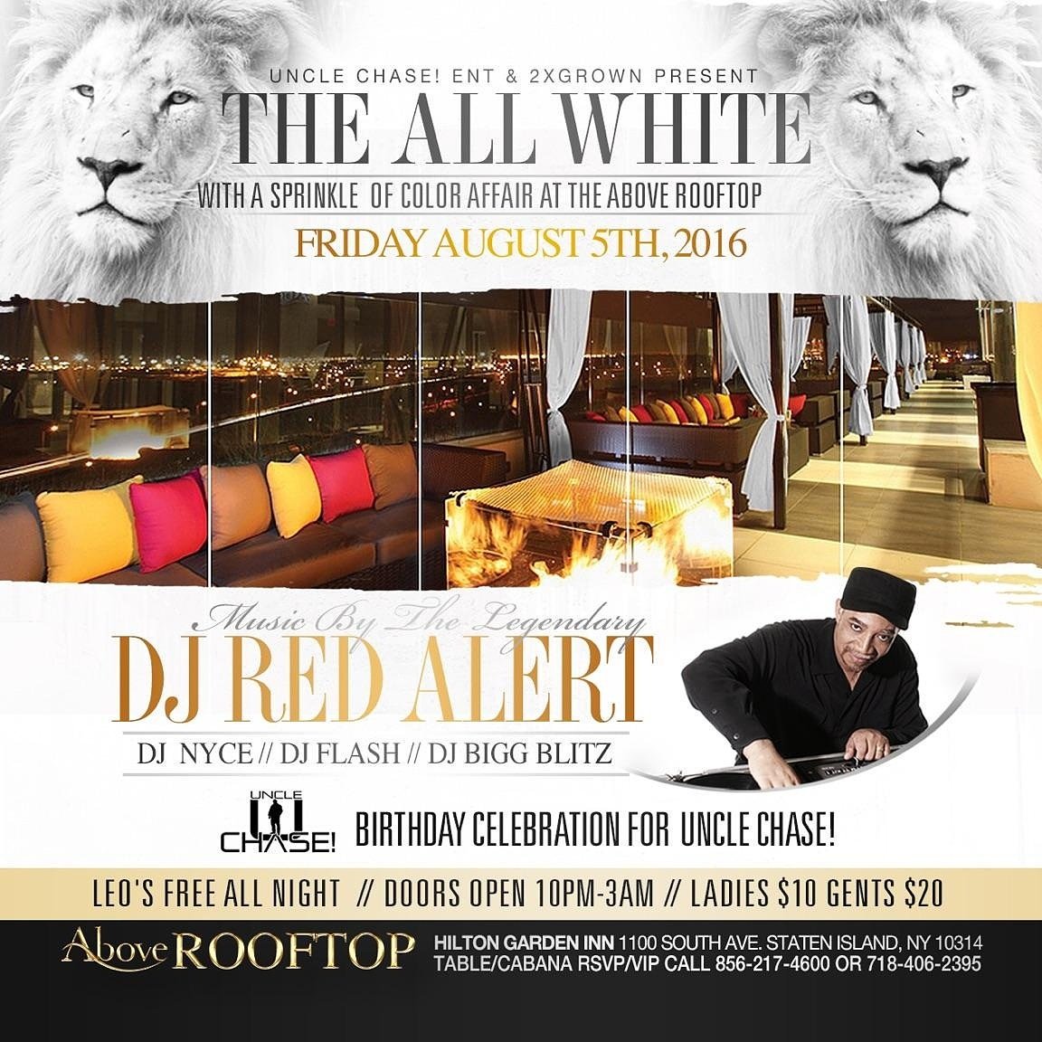 UNCLECHASE1's tweet photo. Friday August 5th @AboveRooftop We're having the biggest All White Party to ever hit Staten Island. https://t.co/YIZB4PnGbL
