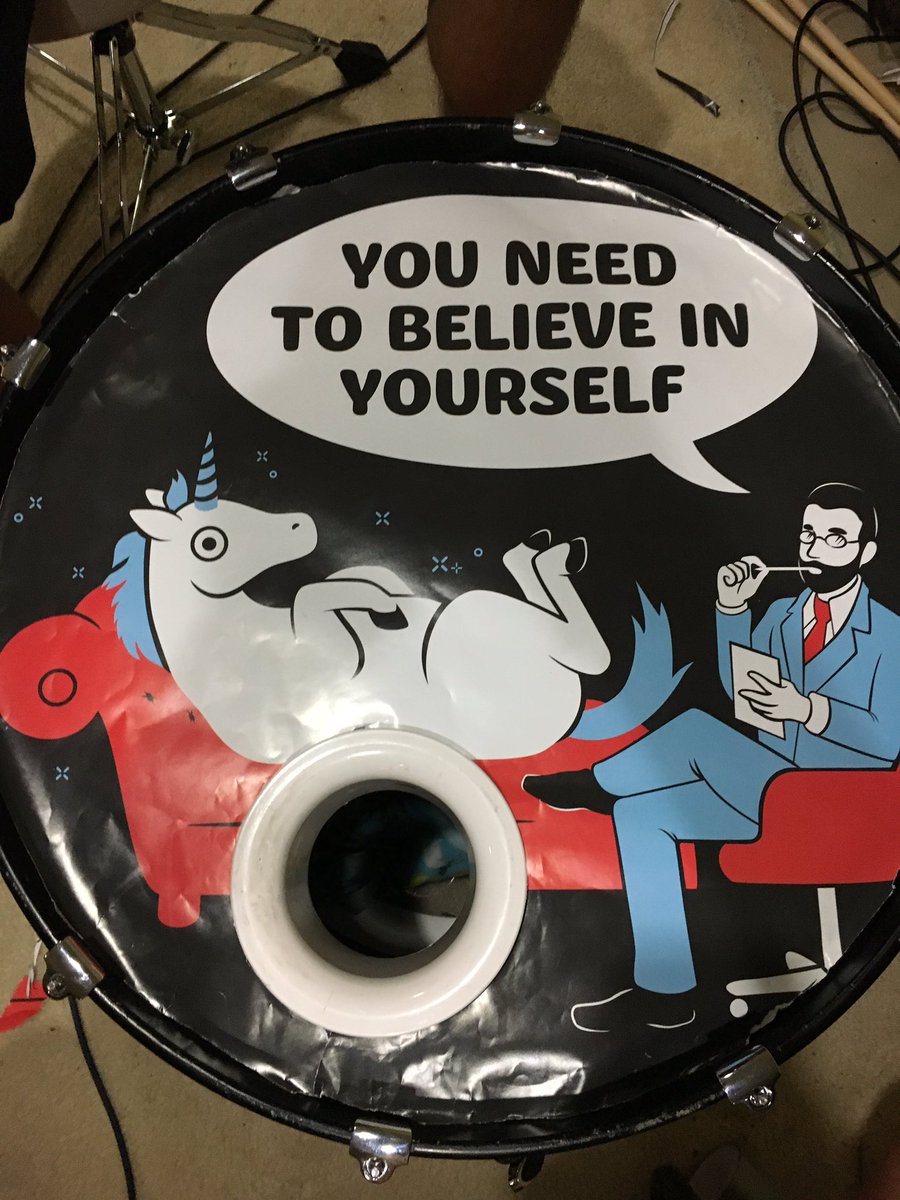 Our custom bass drum for these out of town shows!!!