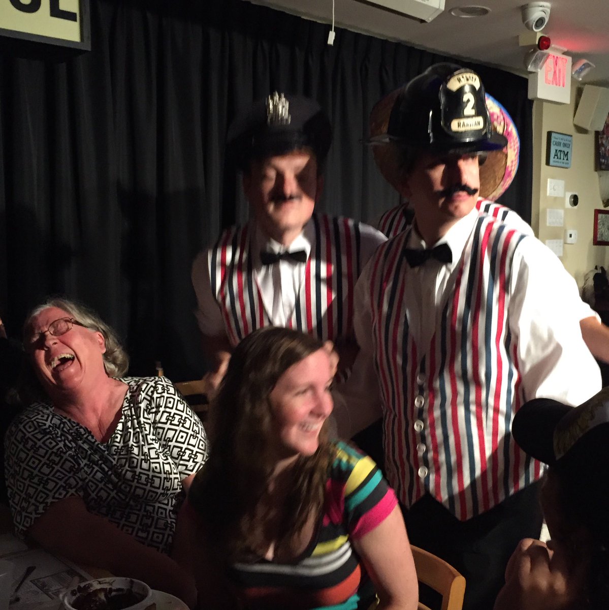 LockwoodJim's tweet photo. Hysterical impromptu bachelorette routine @TheMusicMan @LoveLavallette had the mother of the bride-to-be roaring https://t.co/DeSZJyVa8W