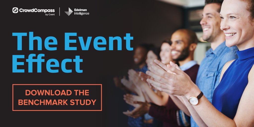 cvent's tweet image. Read the first-of-its-kind study by @CrowdCompass &amp;amp; @EdelmanPR on the #EventEffect: bit.ly/29L1etb