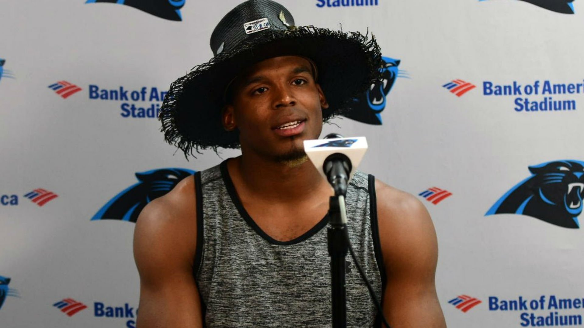 𝐓𝐡𝐞 𝐒𝐩𝐨𝐫𝐭𝐢𝐧𝐠 𝐍𝐞𝐰𝐬 on Twitter: "Whose grandma's church hat is Cam  Newton wearing at Panthers camp? https://t.co/ONU8FrEK7p" / Twitter