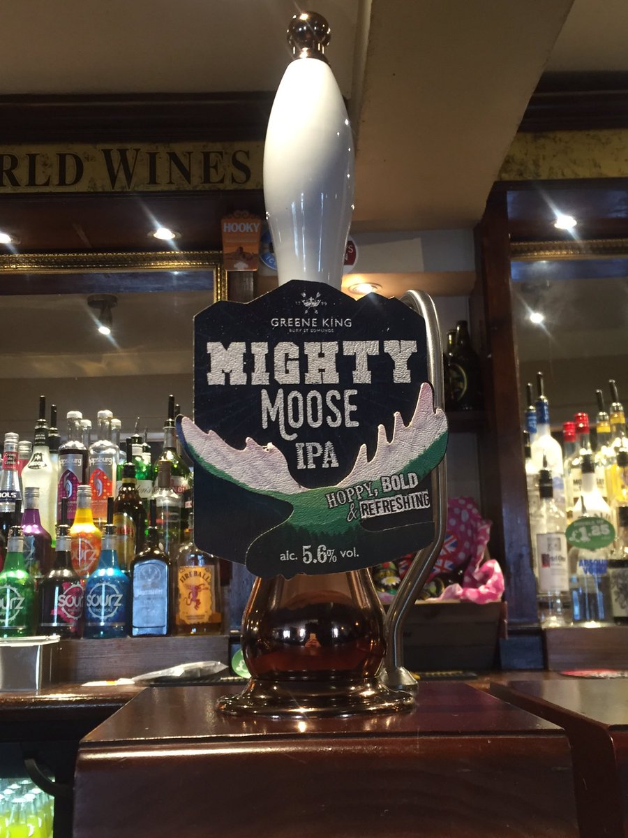 TheGuineaButt's tweet photo. Mighty Moose has landed! Check out our New Guest ale. #TheGuineaButt #ale https://t.co/rVp3RLHG89