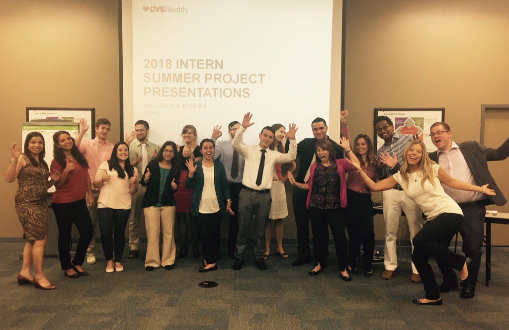 CVS_Stephanie's tweet photo. Blown away watching our 2018interns present their projects before learning about our leadership rotations #pride9 https://t.co/x5FHOiwwFJ
