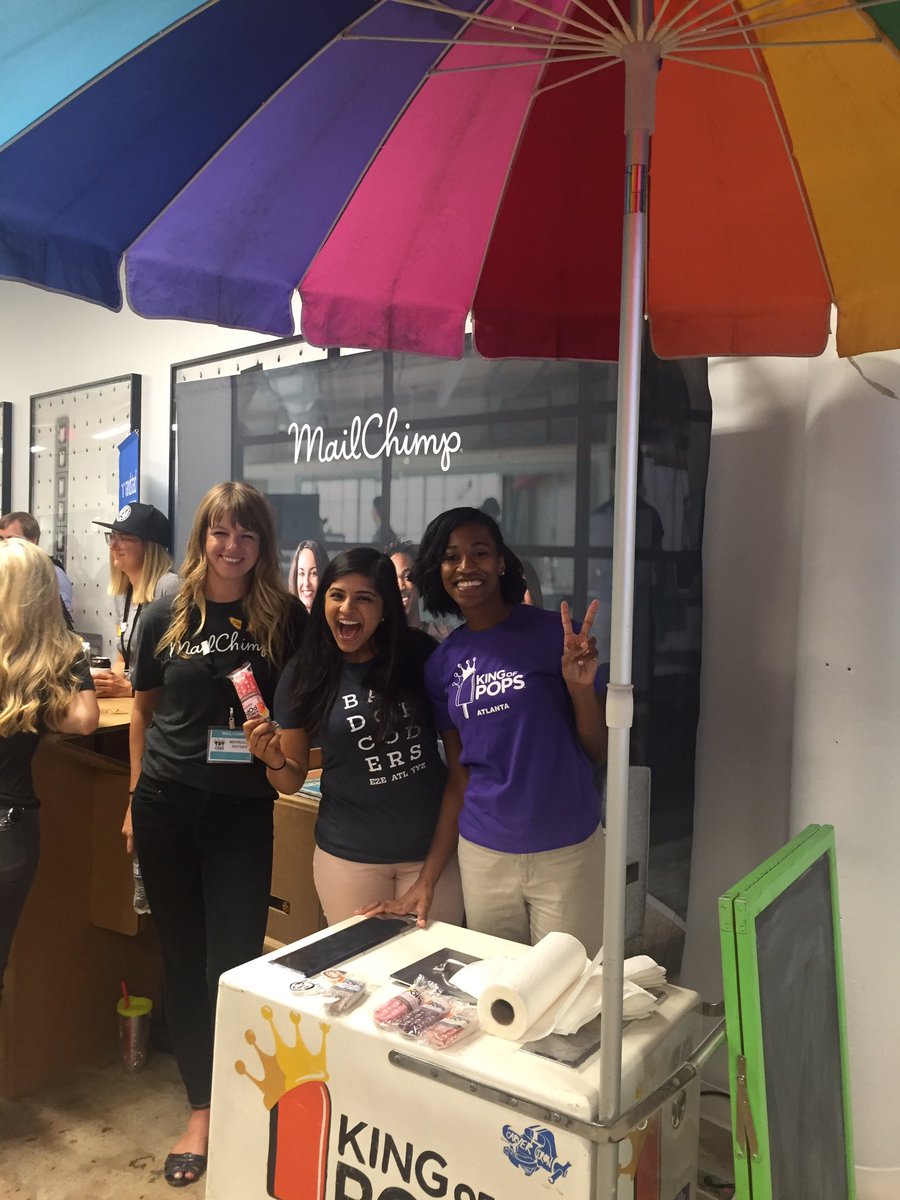 bandofcoders's tweet image. Summer fun with @kingofpops and @mailchimp at #WWCATLHack! @TechSquare #careerexpo