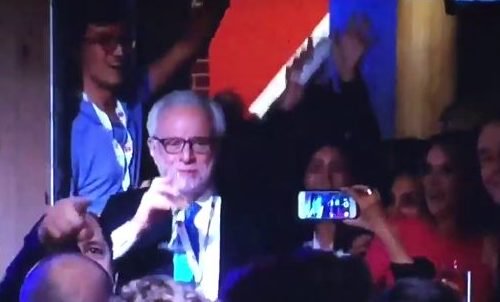 CNN, Wolf Blitzer drink, sing celebrating Hillary Clinton's Dem nomination