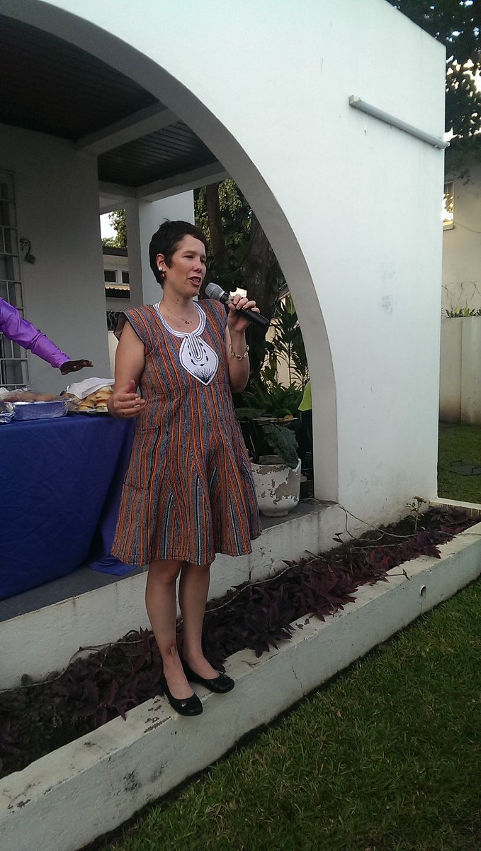 ZMahama's tweet photo. #FarewellKwabena 
@saradawn226 welcoming guests at the event. https://t.co/oHjRzn6ItH