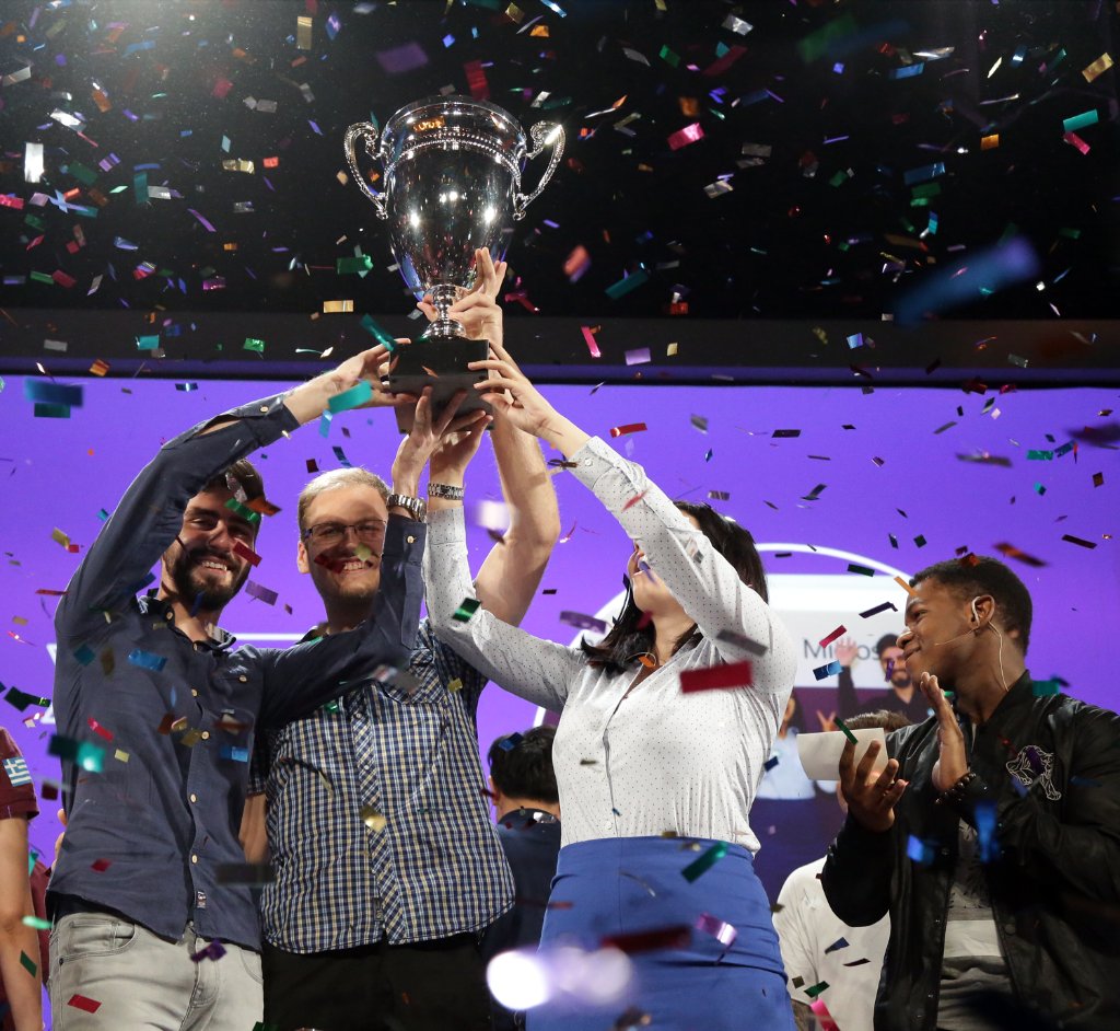 MSFTImagine's tweet photo. Announcing the 2016 #ImagineCup World Champion: Team ENTy from Romania! https://t.co/3v4kJUdPhi https://t.co/VKQjpwB6gT
