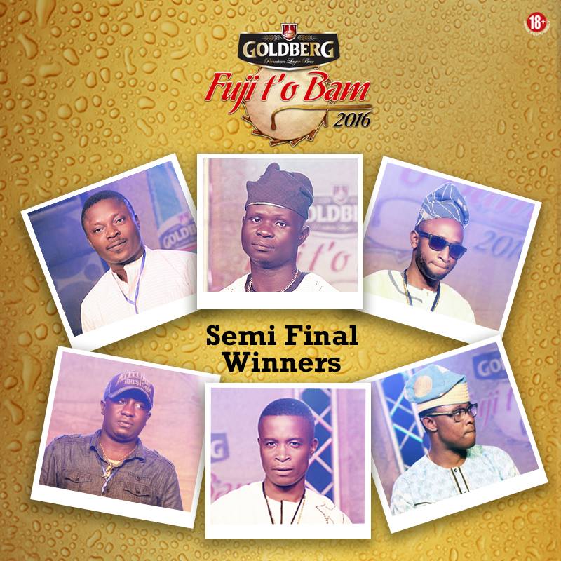 NBPLC's tweet image. Among these 6, who will the winner be?? Fuji t'o Bam Finale takes place today by 7pm at Trans Amusement park Ibadan.