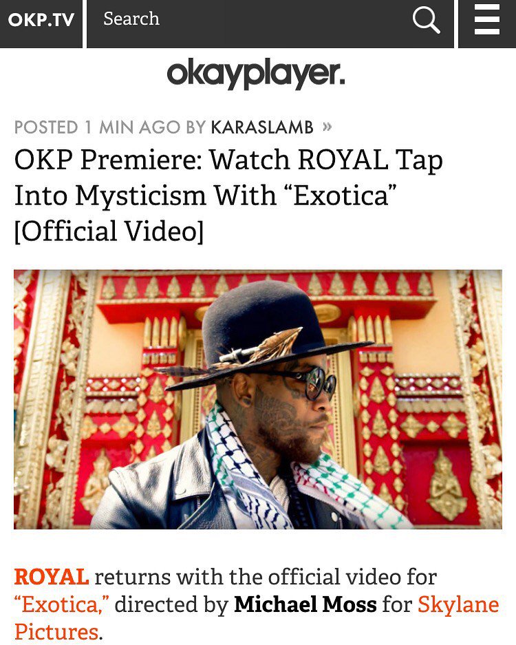 W2TLisNow's tweet photo. (NEW VIDEO) ROYAL -EXOTICA feat. mikeflo (Directed by Michael Moss of Skylane Pictures) |… https://t.co/oSIRZxn1ls https://t.co/SagkANCg7f