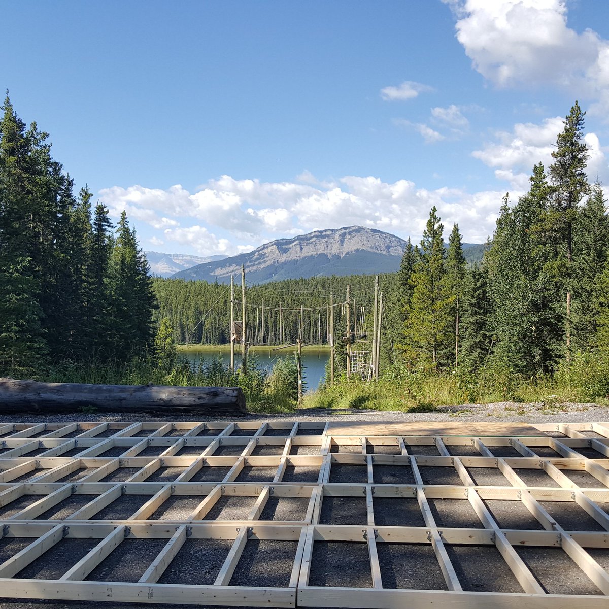 Our amazing outdoor stage is going down #ritr2016 #irishdance #camp #whataview