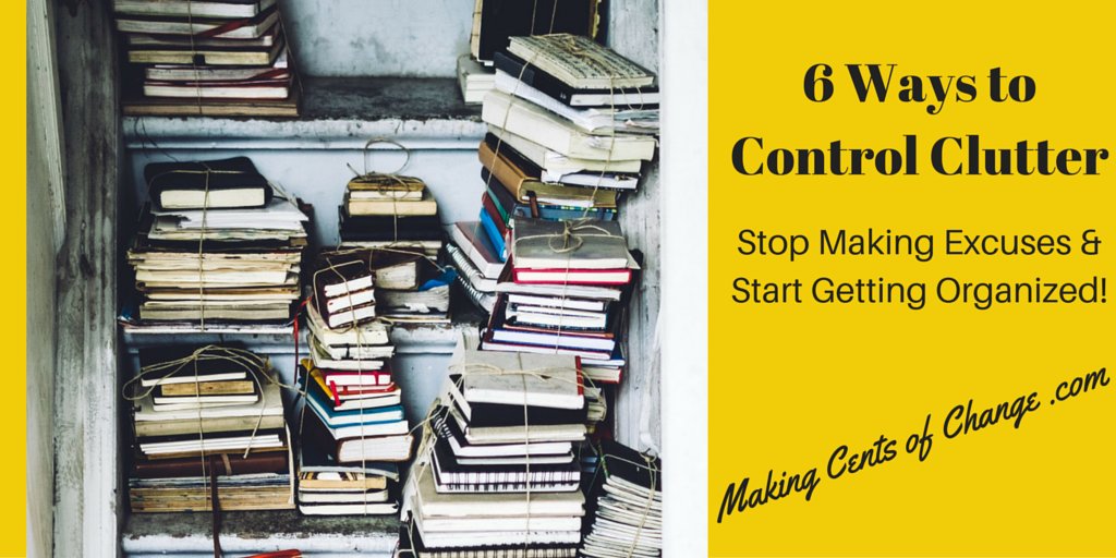 CentsofChange's tweet photo. New Post: 6 Ways to Control Clutter: Stop Making Excuses &amp; Start Getting Organized!https://t.co/pQwqXl5IWn #Organize https://t.co/pzAfA0C61V