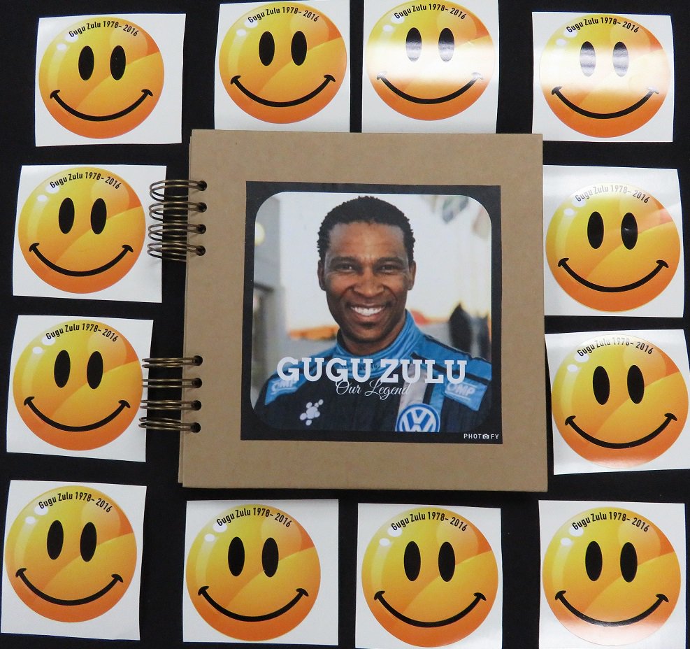 Gail_Mail's tweet photo. Gugu Zulu smiley face stickers can be purchased at @RacewayRed 30 July 2016 or GAS Sports @SA_SuperGP @collettdawson https://t.co/dO1g6hO6Et