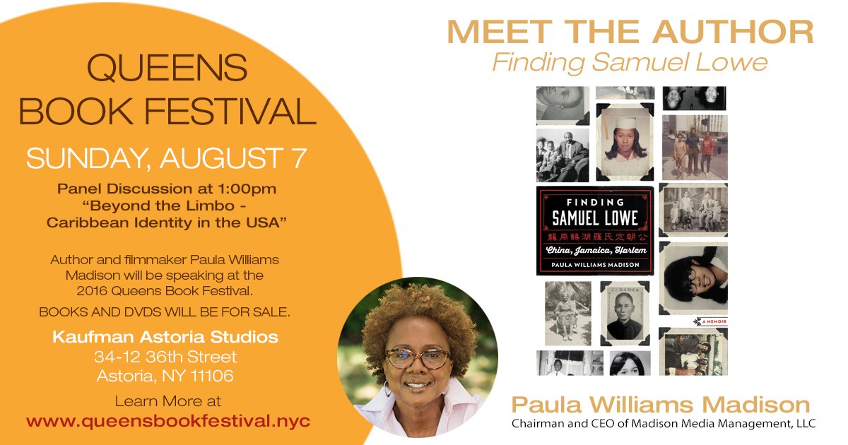 FindingSamLowe's tweet photo. @pamadison speaking on #Caribbean Identity in the USA @QueensBookFest Sunday, Aug 7, 1:00pm. https://t.co/cJL54cy43Y https://t.co/7ncTON2DY3