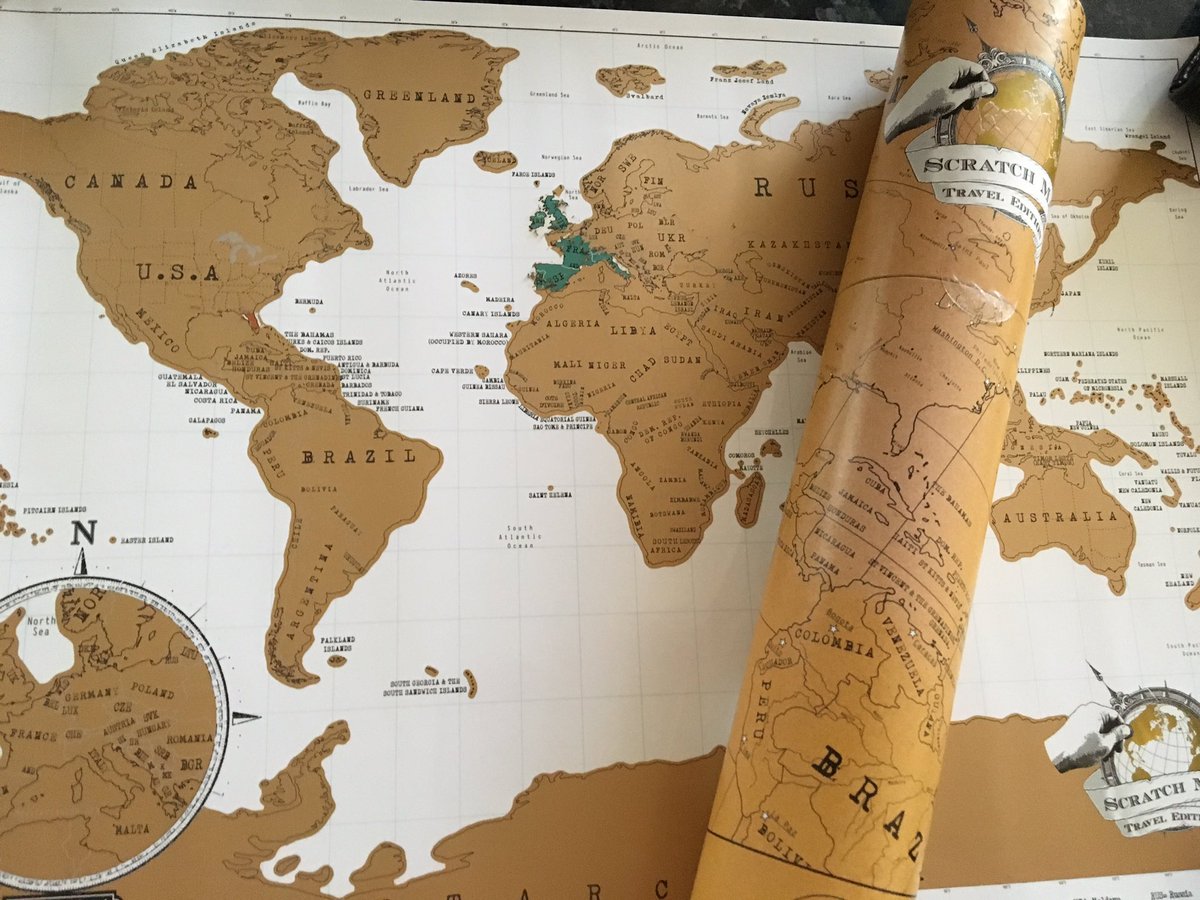 ConnieLane2's tweet image. Fab pressie from Kiera #scratchoffmap #world #travel #map