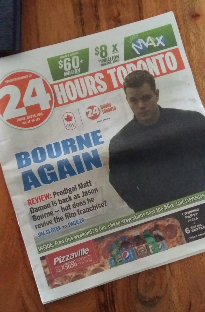 FastDialCanada's tweet photo. Very excited to see our client @pizzaville ads making the front page of @24hrs #3636 #FastDial #tollfree #pizza https://t.co/CFh4rJZaLw
