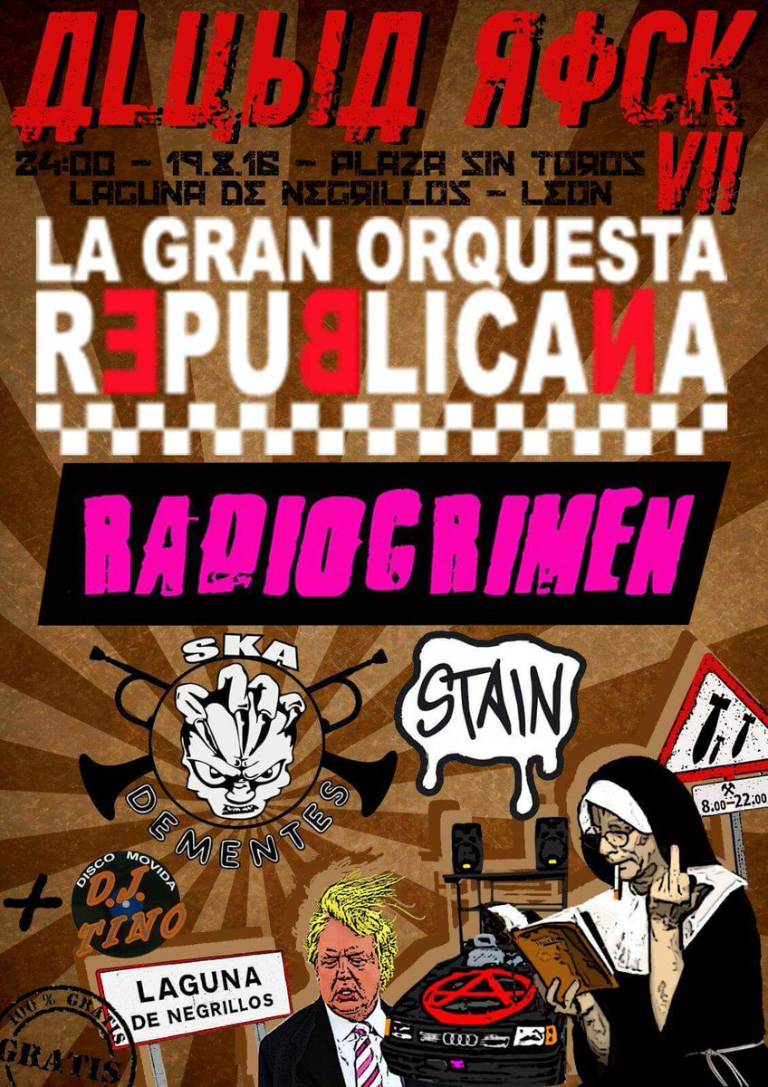 alubiarock's tweet photo. Aquí os dejamos el cartel definitivo del la VII ALUBIA ROCK.
@DEMENTESdmnts @radiocrimenmmmm #lagranorquesta #stain https://t.co/qJKqOHduzs