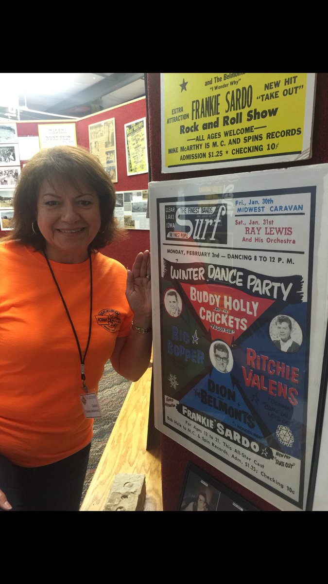 BobDWesterfield's tweet photo. I met Ritchie Valenz' sister. "The day the music died!"  Bye bye Miss American Pie. https://t.co/ClSRpbyE1S