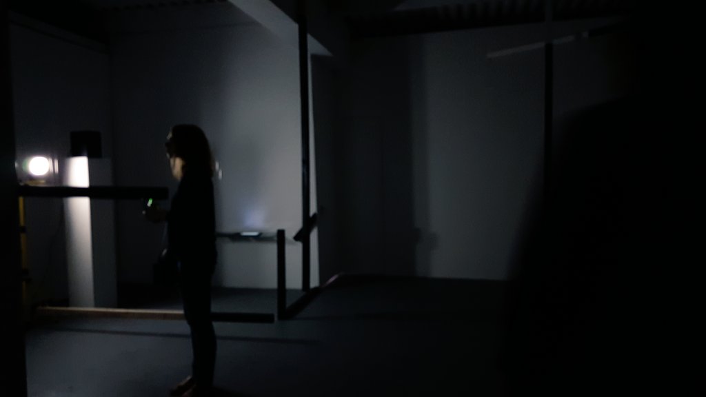 IMTgallery's tweet photo. #IMTeamOutAt @arebyte checking 'LIVE | WORK' by @ReynirHutber https://t.co/VCnp76CYsp