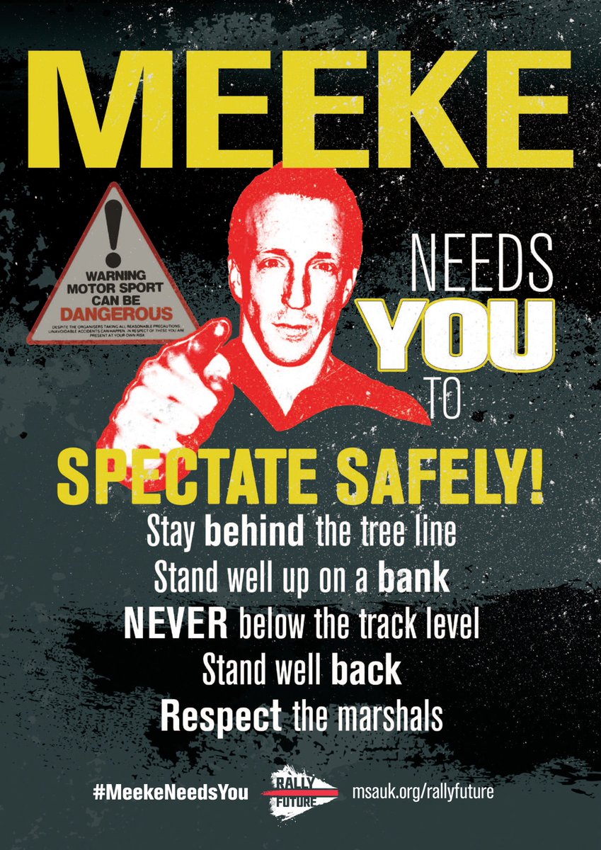 Spectating this weekend?Please remember #MeekeNeedsYou to spectate safely. #RallyFuture #TyroneStages #HarryFlatters