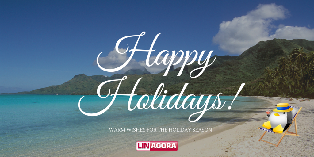 linagora's tweet photo. Bonnes vacances à tous nos collaborateurs, Linagoriens et Linagoriennes ! #OpenHolidays #FreeTux https://t.co/fKponHga6B