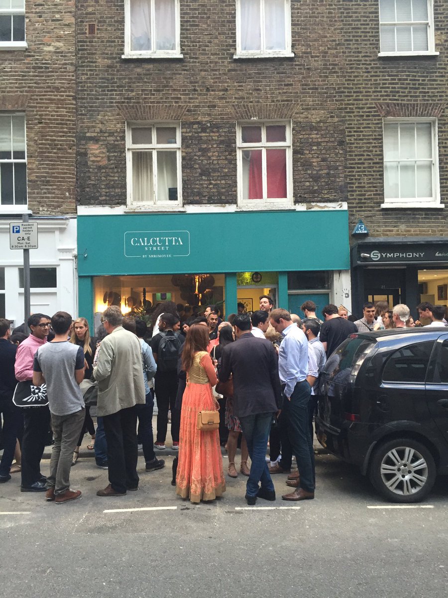 DBakerGallery's tweet photo. Loving the opening of our new neighbours Calcutta Street on Tottenham Street - what fantastic food and atmosphere https://t.co/NFMYICvpyC