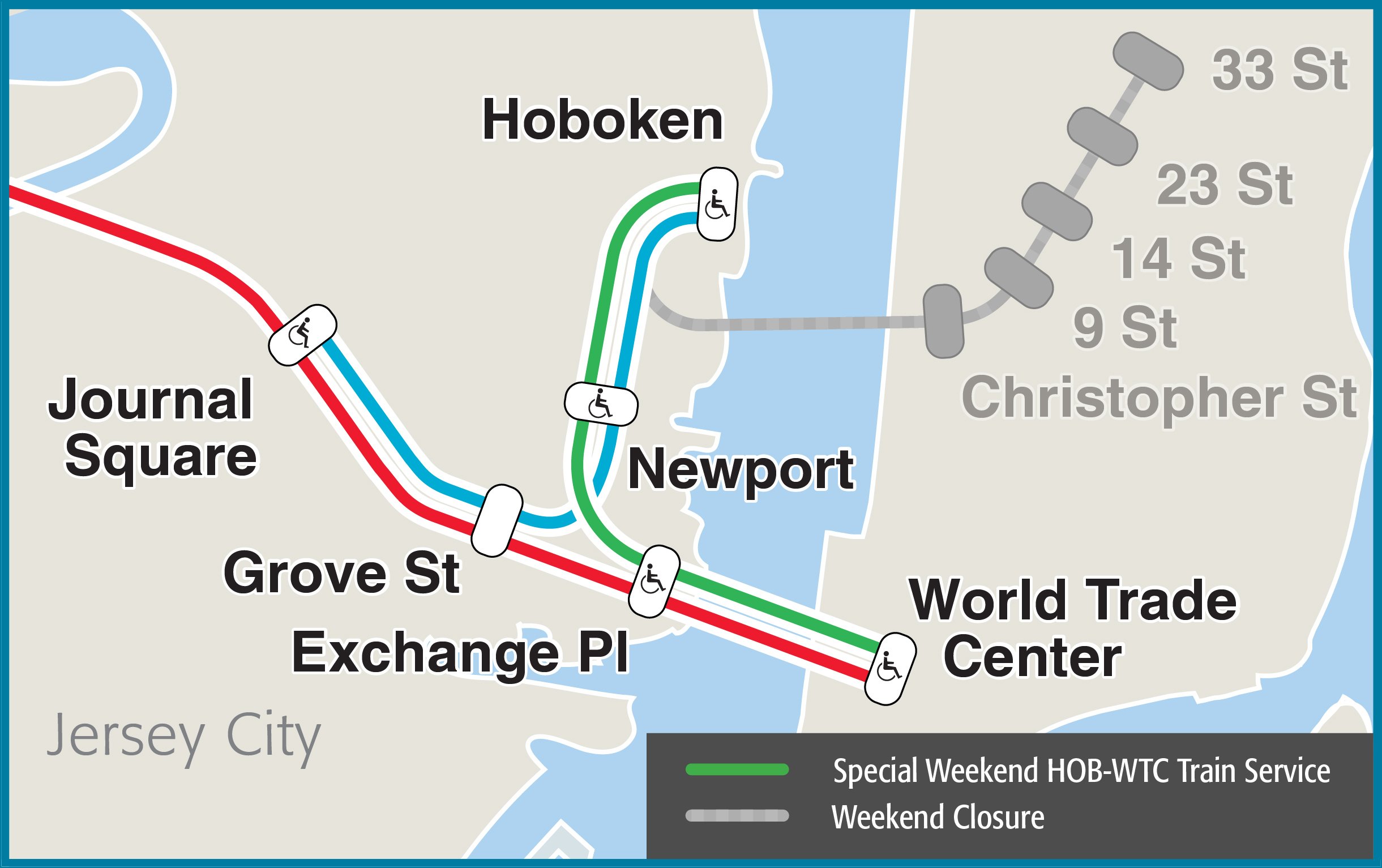 Jersey city path train map