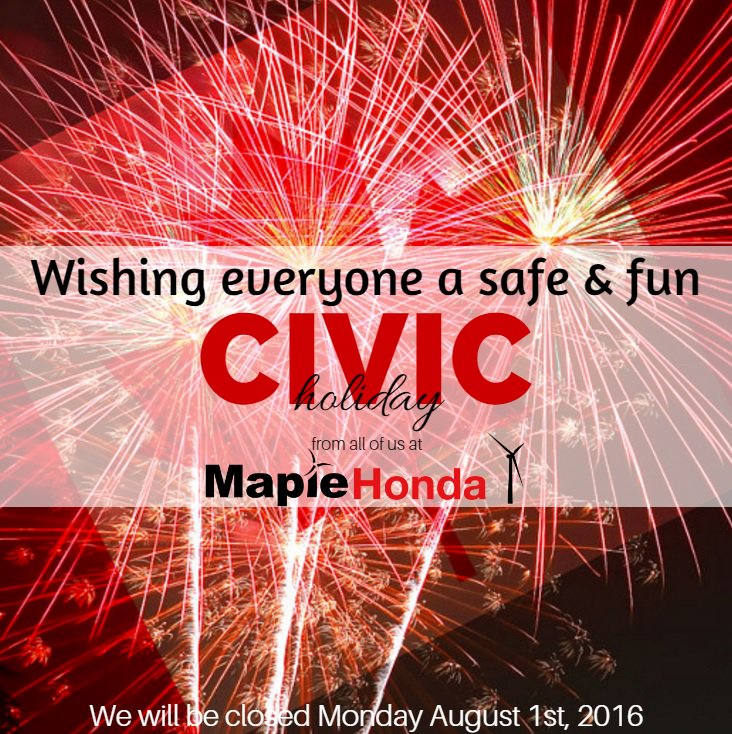 TGIF! We hope everyone enjoys the #longweekend! We'll be closed Mon Aug 1st. Regular hours will resume Tues Aug 2nd.