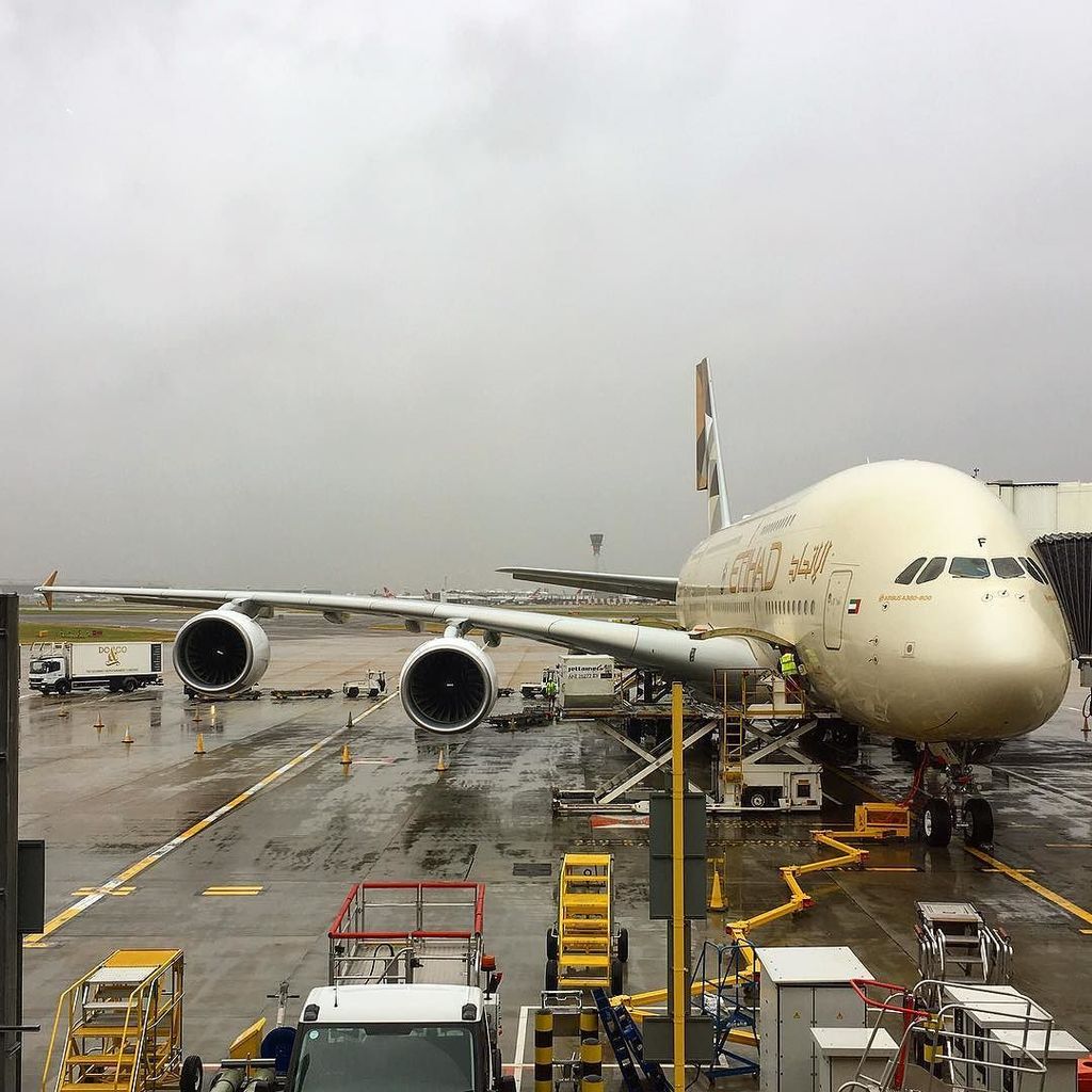 svhennig's tweet photo. just arrived... this beautiful @etihadairways #A380 #A6-APF last Tuesday as #EY11 from Abu… https://t.co/omRBTS1Nmm https://t.co/CmtNrhpzWO