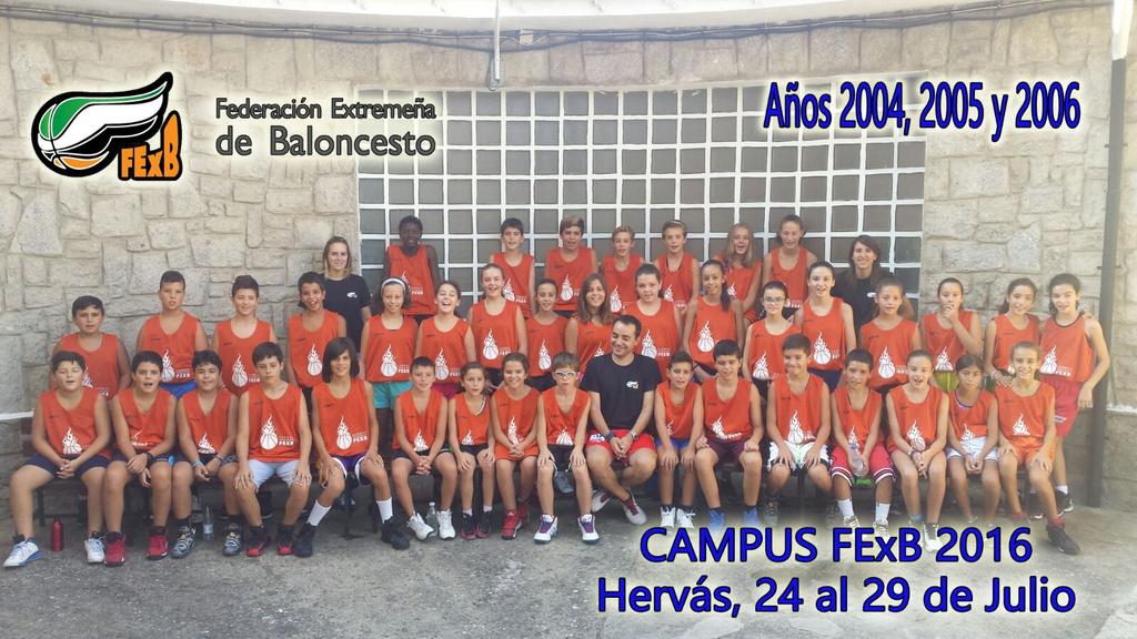 Campus de Baloncesto Alevin en Hervas de la Fed. Extremeña de Baloncesto con nuestro jugador Angel Pereira <a href="/FExB/">Federación Extremeña de Baloncesto</a>