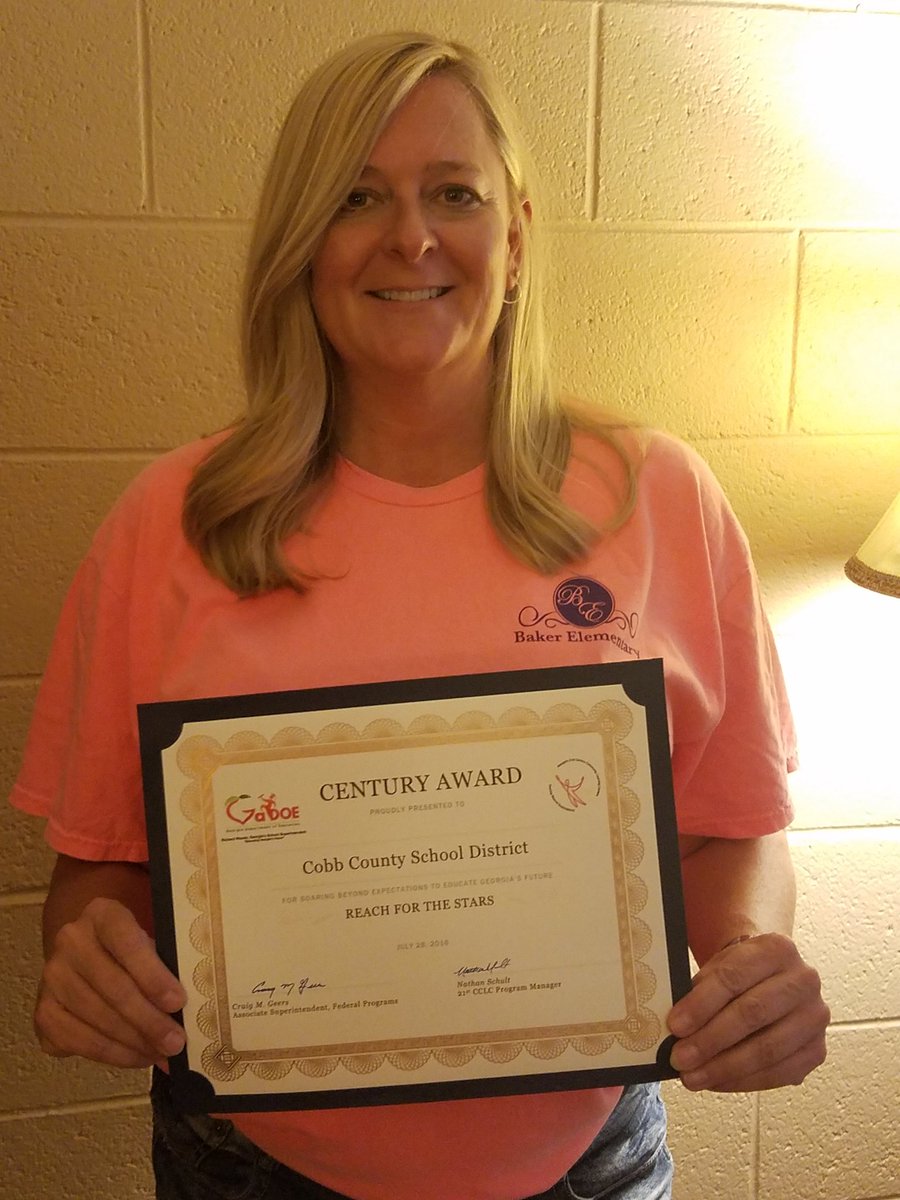 AlisonBroughto1's tweet image. Proud of Karen S. Dir of CCSD Reach For the Stars earned the highest program award from the GADOE! #cobbsuccess #RSP