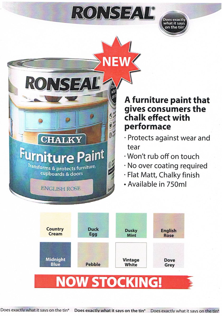 Chalk Furniture Paint Colour Chart