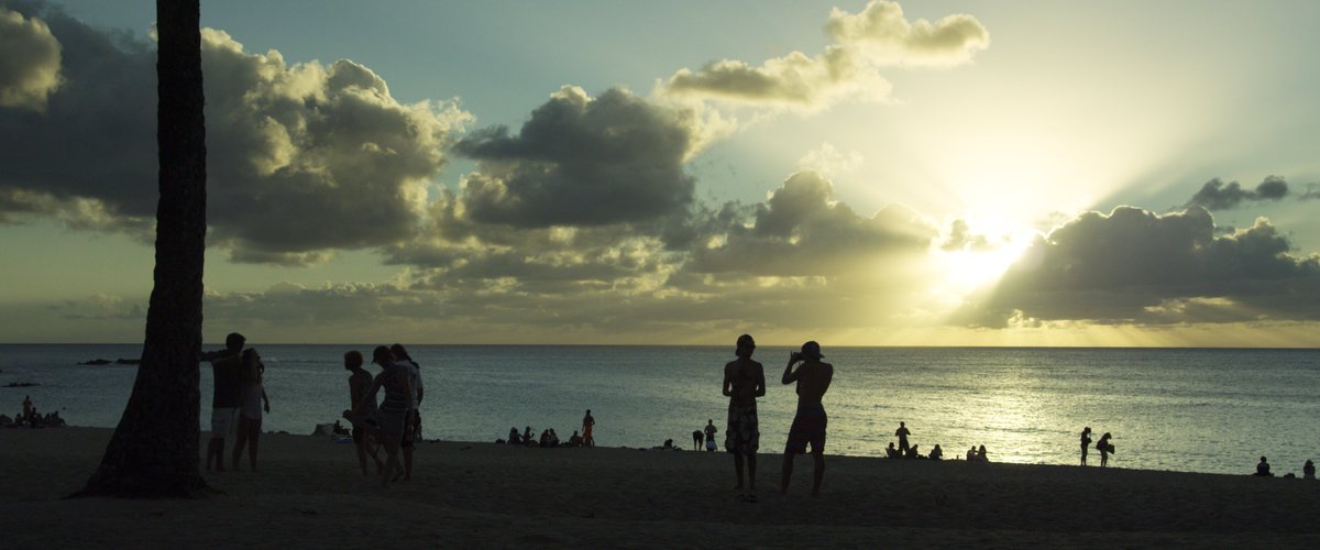 Happy Friday, everyone! Here's a still from the doc of the sun setting over the ocean on Oahu, HI