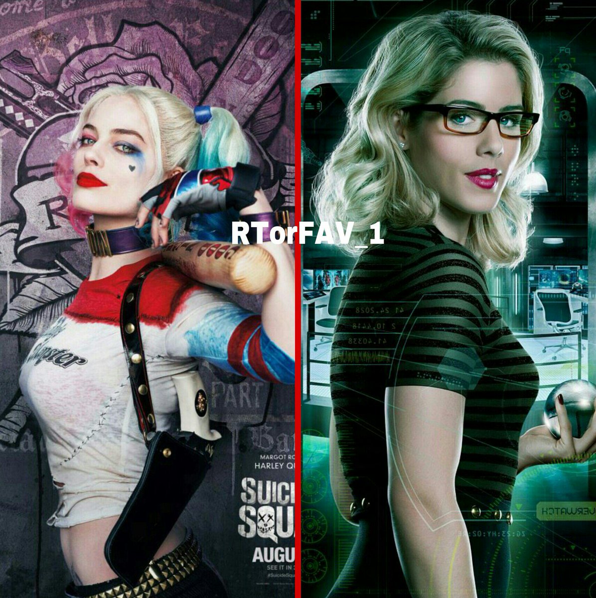REQUESTED 
RT for Harley Quinn 
LIKE for Felicity Smoak