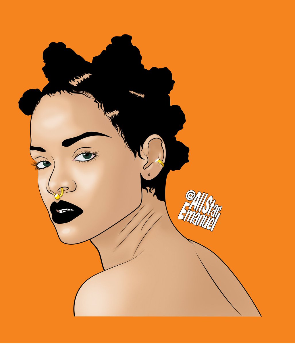 Emanuelsebb's tweet image. Rihanna Artwork done by me