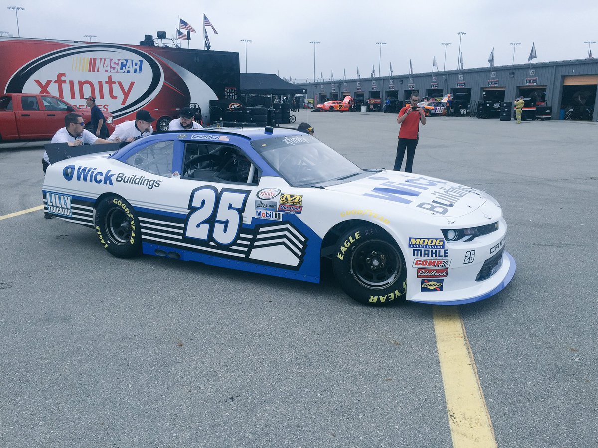 MeganLambertt's tweet photo. Inspection time... Hello beautiful! π #xfinity #nascar #rickwareracing #wickbuildings https://t.co/sdCWUn5La8