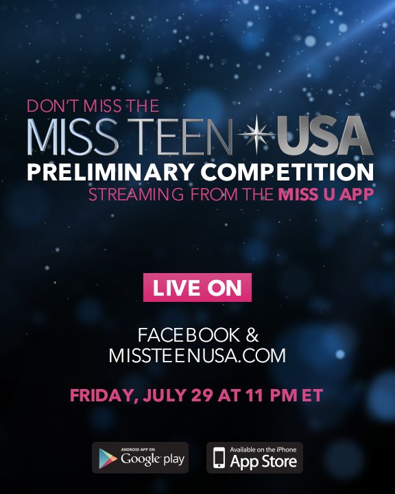 MISS TEEN USA Preliminary Competition, streaming LIVE at 11PM ET/8PM PT