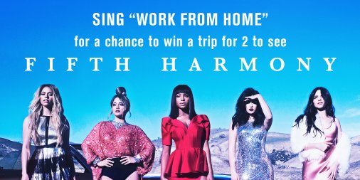FifthHarmony's tweet photo. Show us what you got on @StarMaker for a chance to win a trip for 2 to the #727Tour ✈️ ✨  https://t.co/motrLEGbMy https://t.co/lA4461PT2P