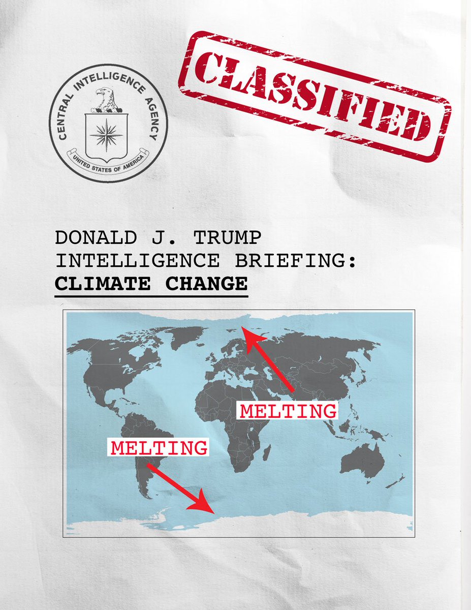 TheDailyShow's tweet photo. Trump is now eligible to receive classified intelligence briefings. We managed to snag a few. #CinnamonHitler https://t.co/1qZAanTrhH