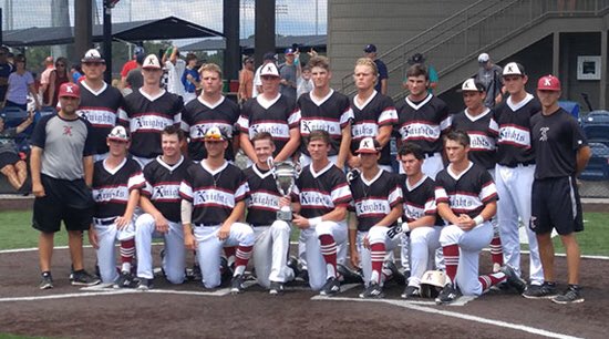 MmwsSocial's tweet photo. Knights Baseball went 2-for-2 at the Stadium with a 4-1 win over Midland Tribe this afternoon. #MMWS16 https://t.co/V4ldTSMCxL