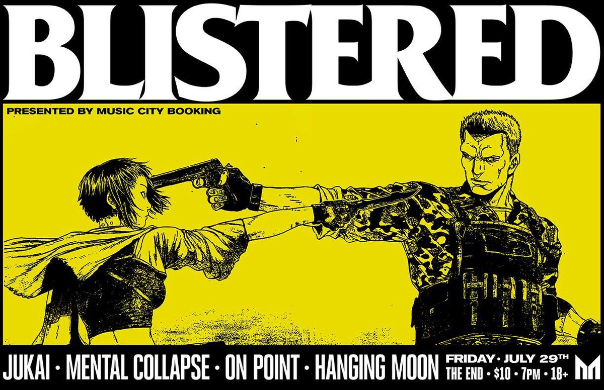 Mental1Collapse's tweet photo. Tonight! Gig with @blisteredhc, Jukai, On Point, and Hanging Moon. @mcbshows https://t.co/Ohv8a7KHyw