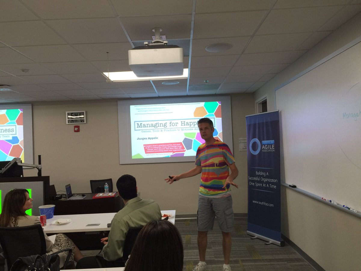 ddajani's tweet photo. Hosting @jurgenappelo #managehappy #southfaa @UltimateHCM https://t.co/u04Y0TKEw2