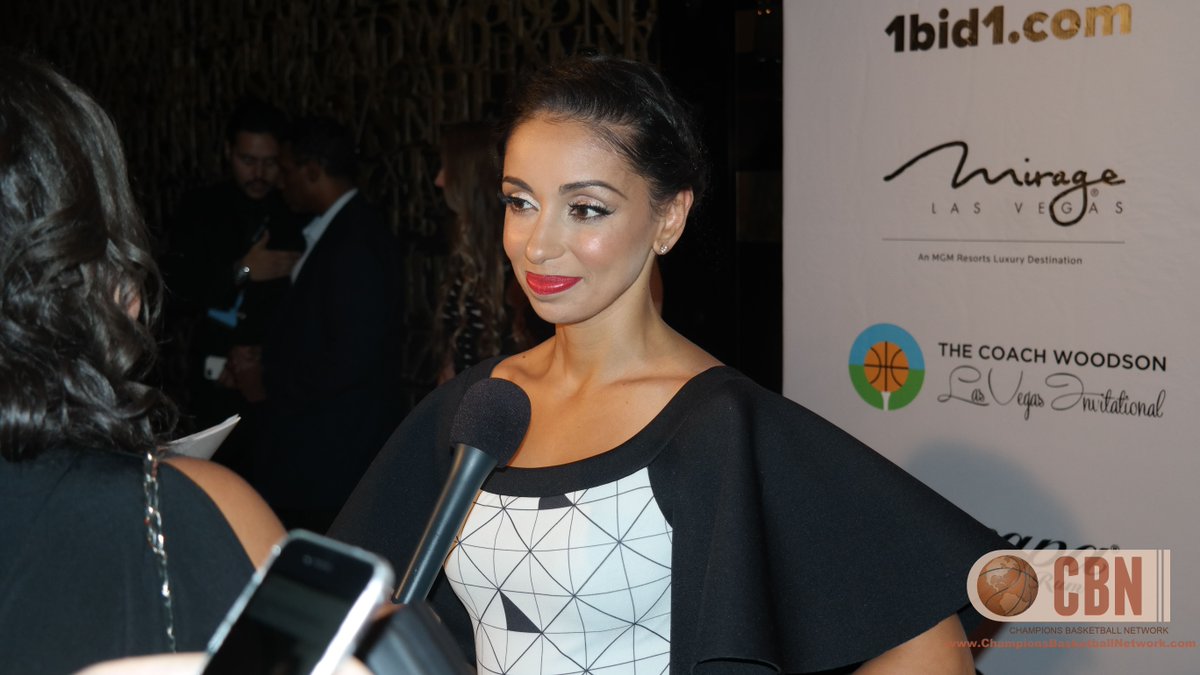 CBN_BBall's tweet photo. The other day @MISSMYA took the red carpet @CoachWoodsonInv  @MikeWoodsonNBA @TheMirageLV @1bid1com #Charity https://t.co/ltFu6XzqT8
